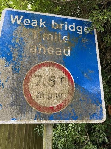 Dirty roadsign
