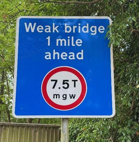 A clean road sign